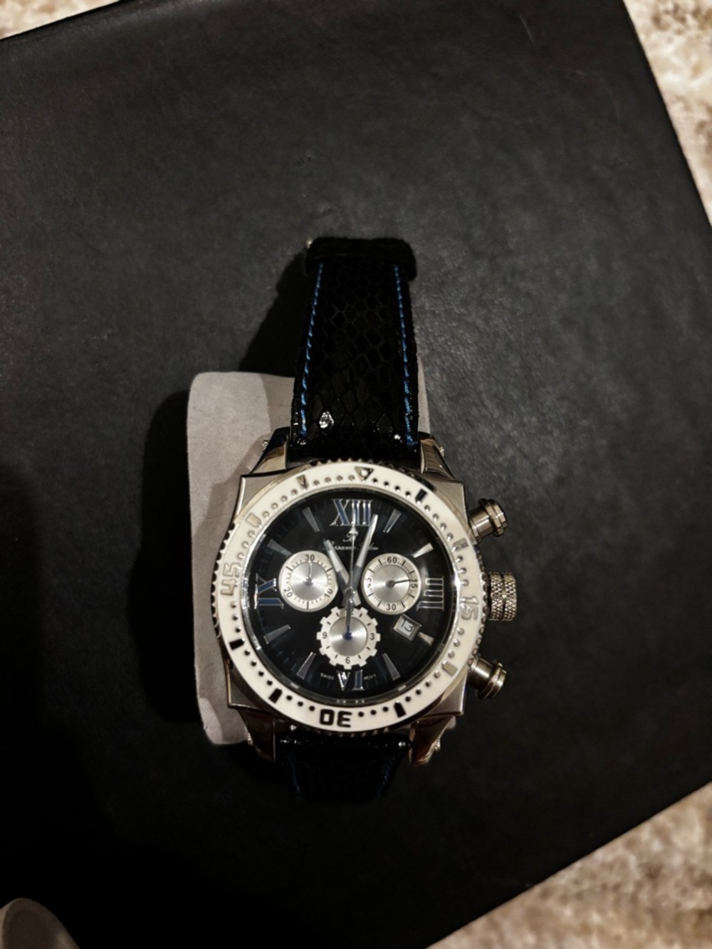 Porsamo Bleu Black and Silver Chronograph Men's Watch